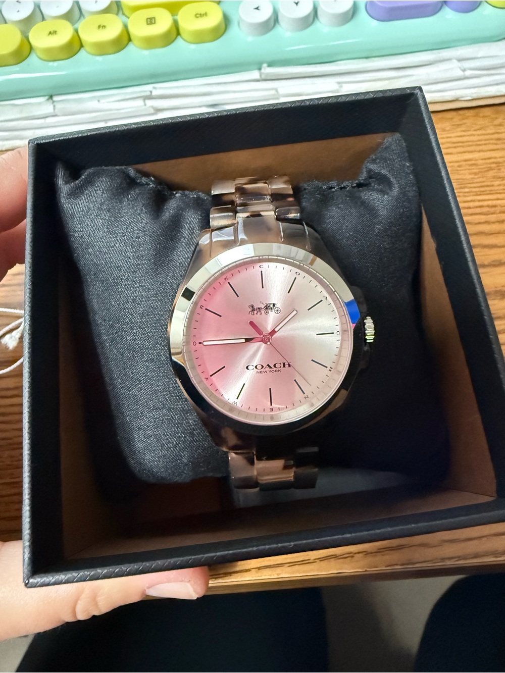 Coach Women's Tortoise Shell Bracelet Watch NWT